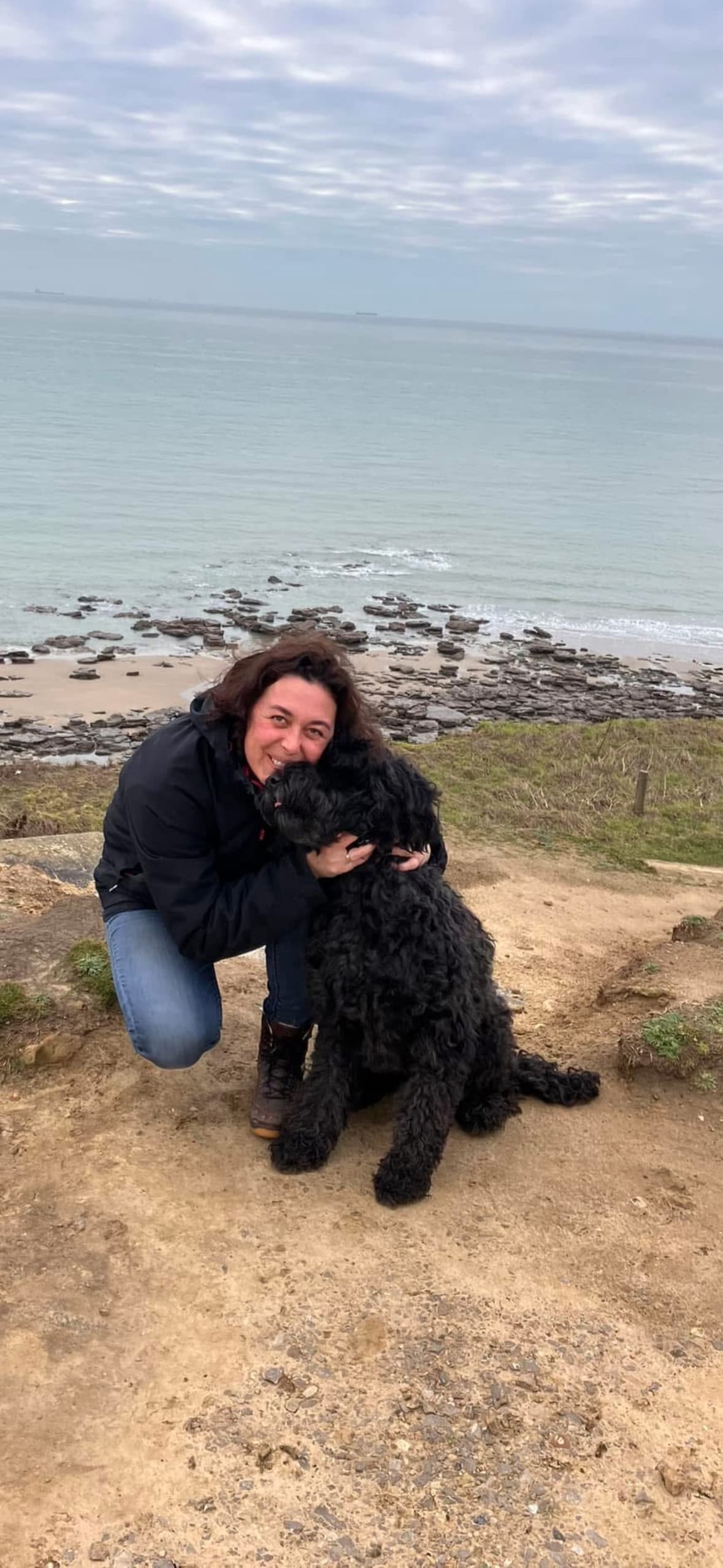 Marie Amico avec son chien