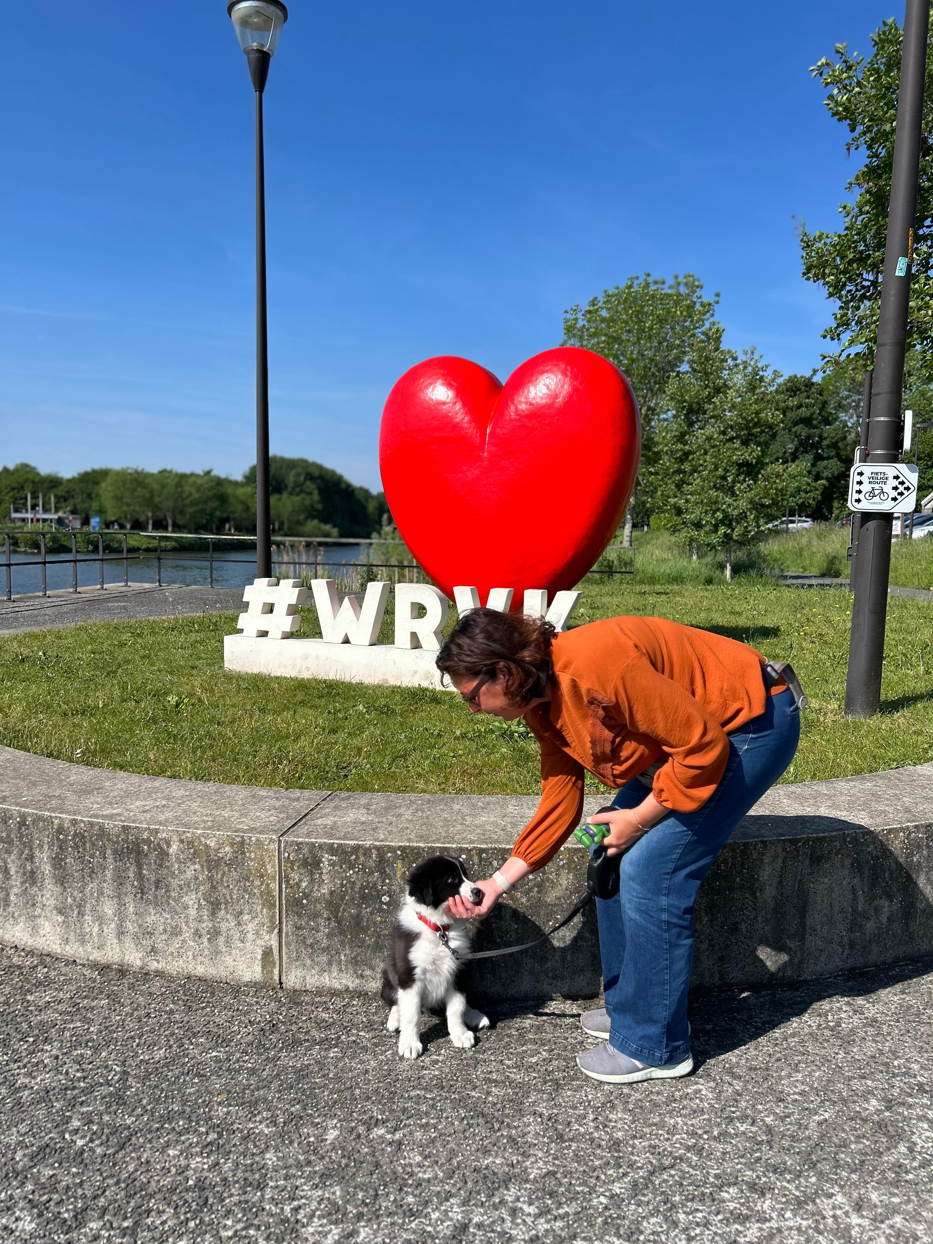 Marie Amico avec son chien
